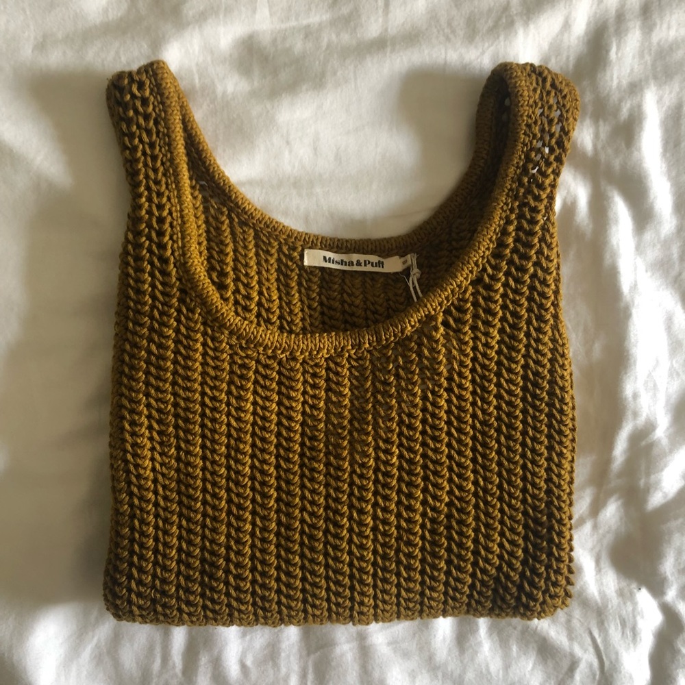 Misha & Puff SS22 Net Tank Antique Brass
